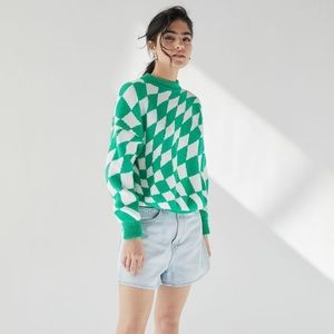 Lisa Says Gah checkered sweater